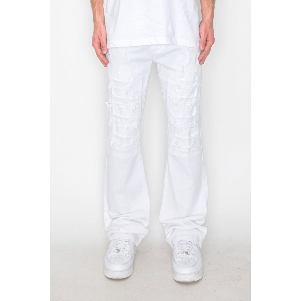 Bootcut Rip & Repair Colored Jeans